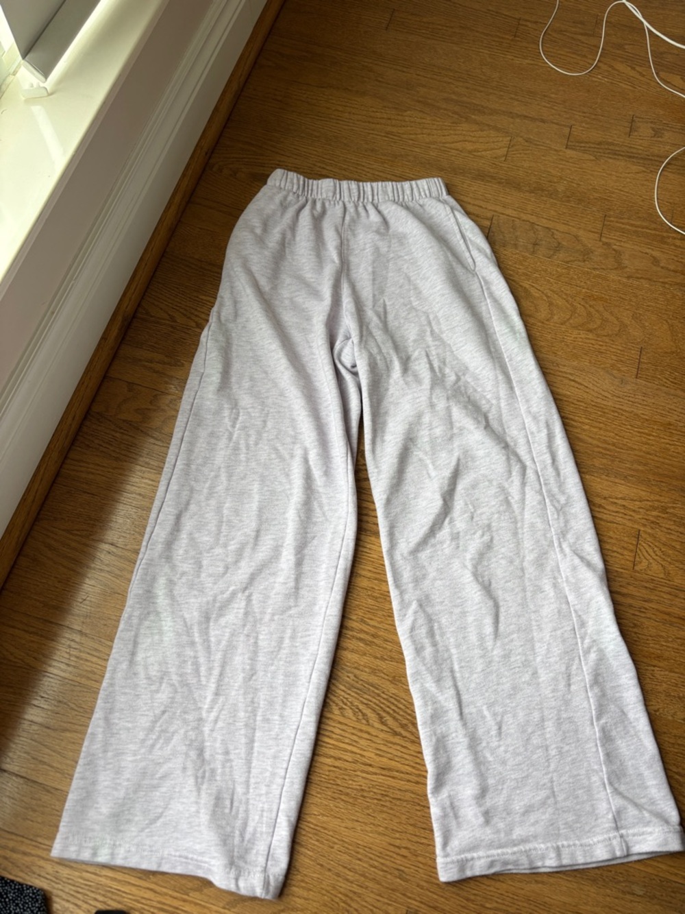 Light Gray/Pink Wide Leg Lounge Pants
